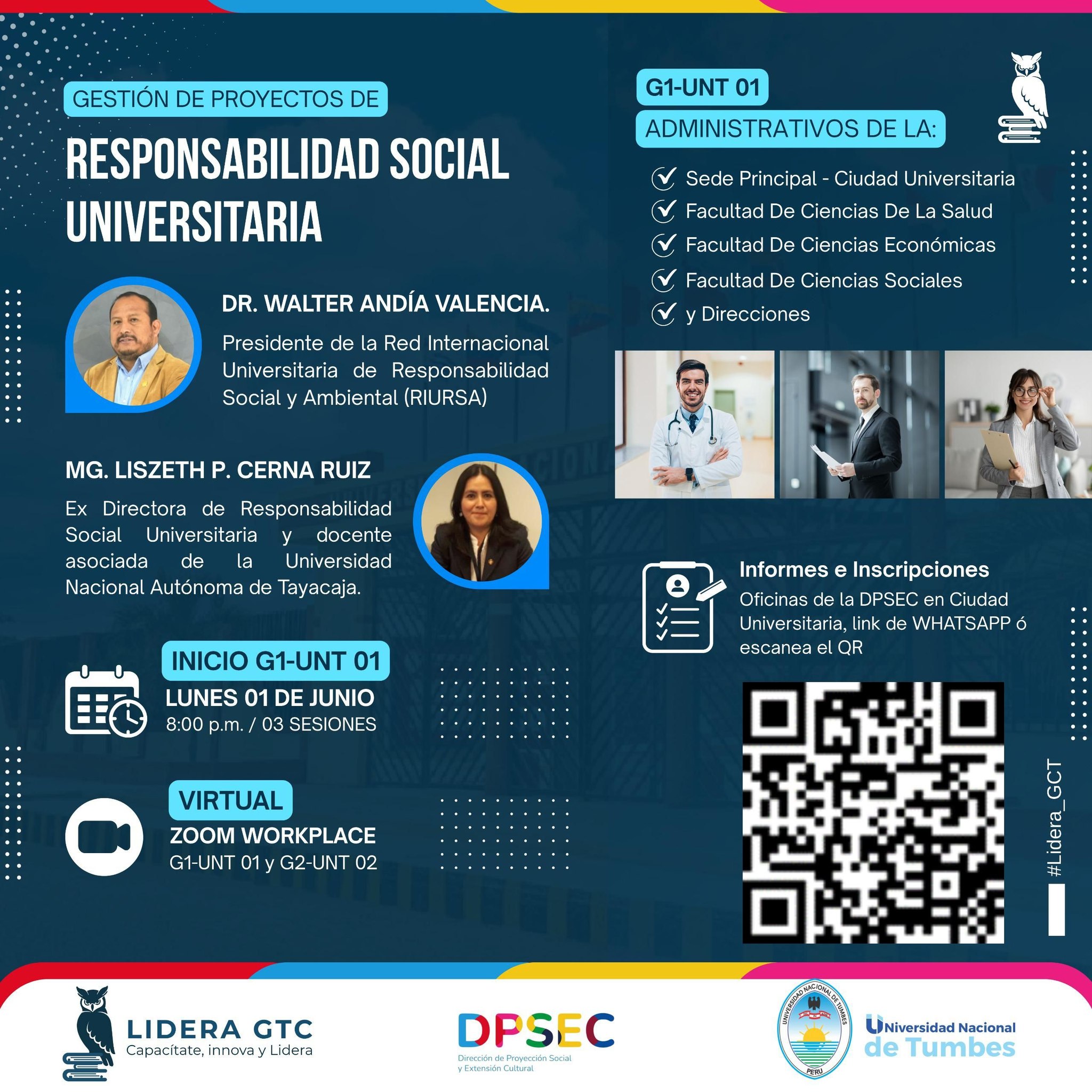 CAPACITACIÓN: GESTIÓN DE PROYECTOS DE RESPONSABILIDAD SOCIAL UNIVERSITARIA 